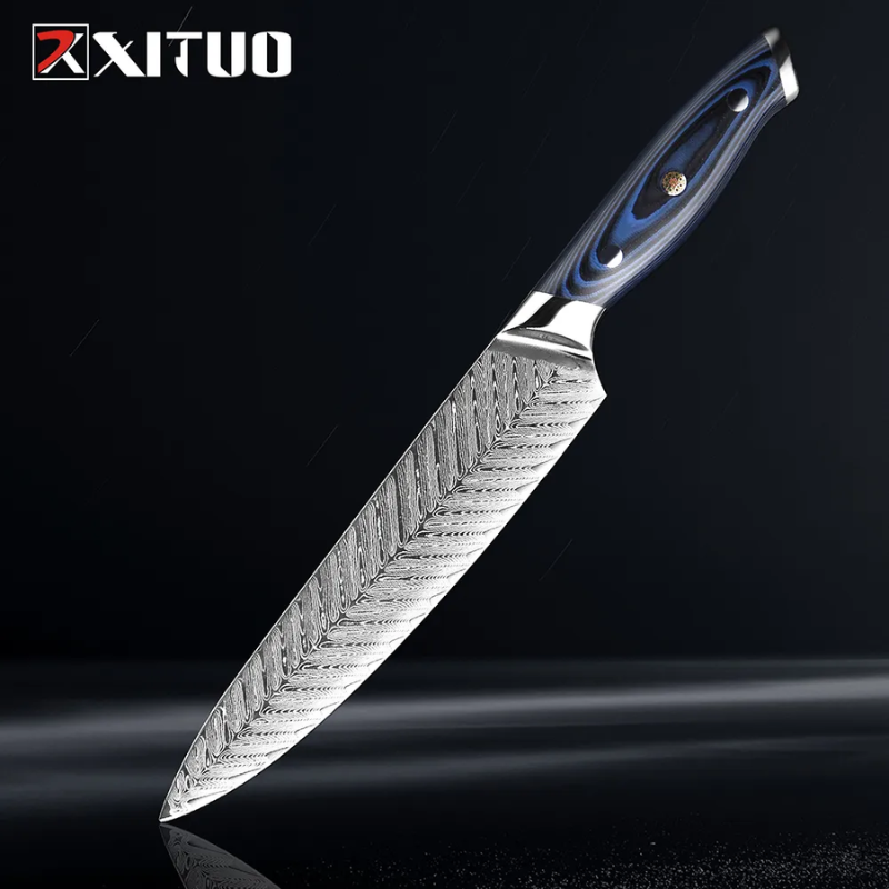 XITUO High-Quality 8quotinch Damascus Chef Knife AUS10 Stainless Steel Kitchen Knife Japanese -Higo Knives™