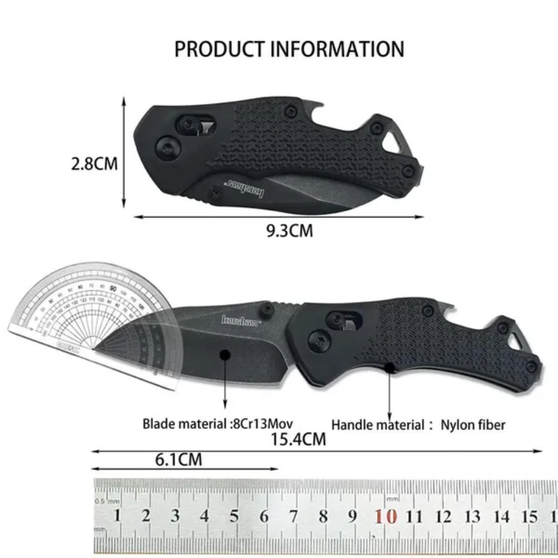 Kershaw Craze Blackwashed 8Cr13MoV Outdoor Camping Hunting - Higo Knives™