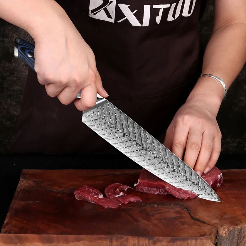 XITUO High-Quality 8quotinch Damascus Chef Knife AUS10 Stainless Steel Kitchen Knife Japanese -Higo Knives™