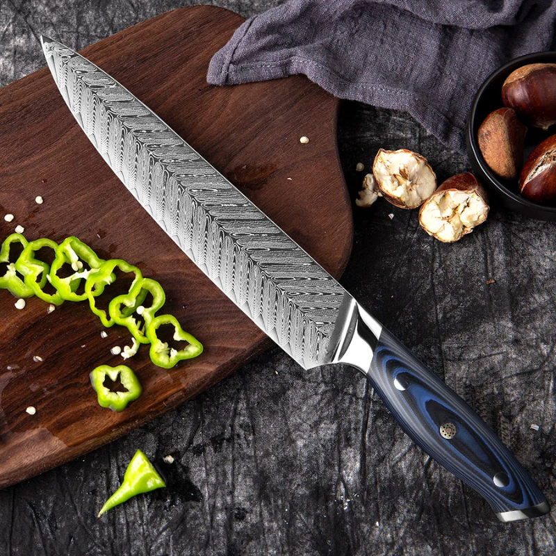 XITUO High-Quality 8quotinch Damascus Chef Knife AUS10 Stainless Steel Kitchen Knife Japanese -Higo Knives™